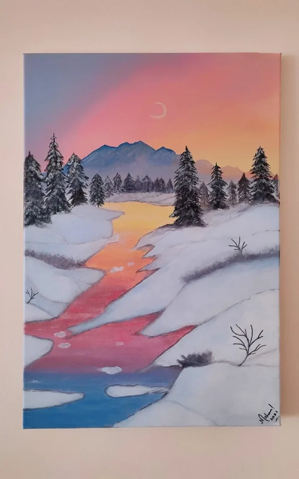 Sunset With The Snow